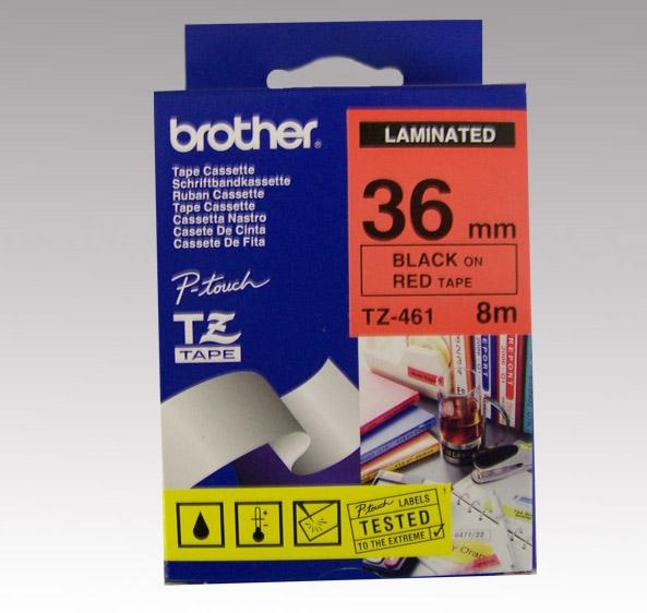 Brother TZ-461 36mm piros/fekete